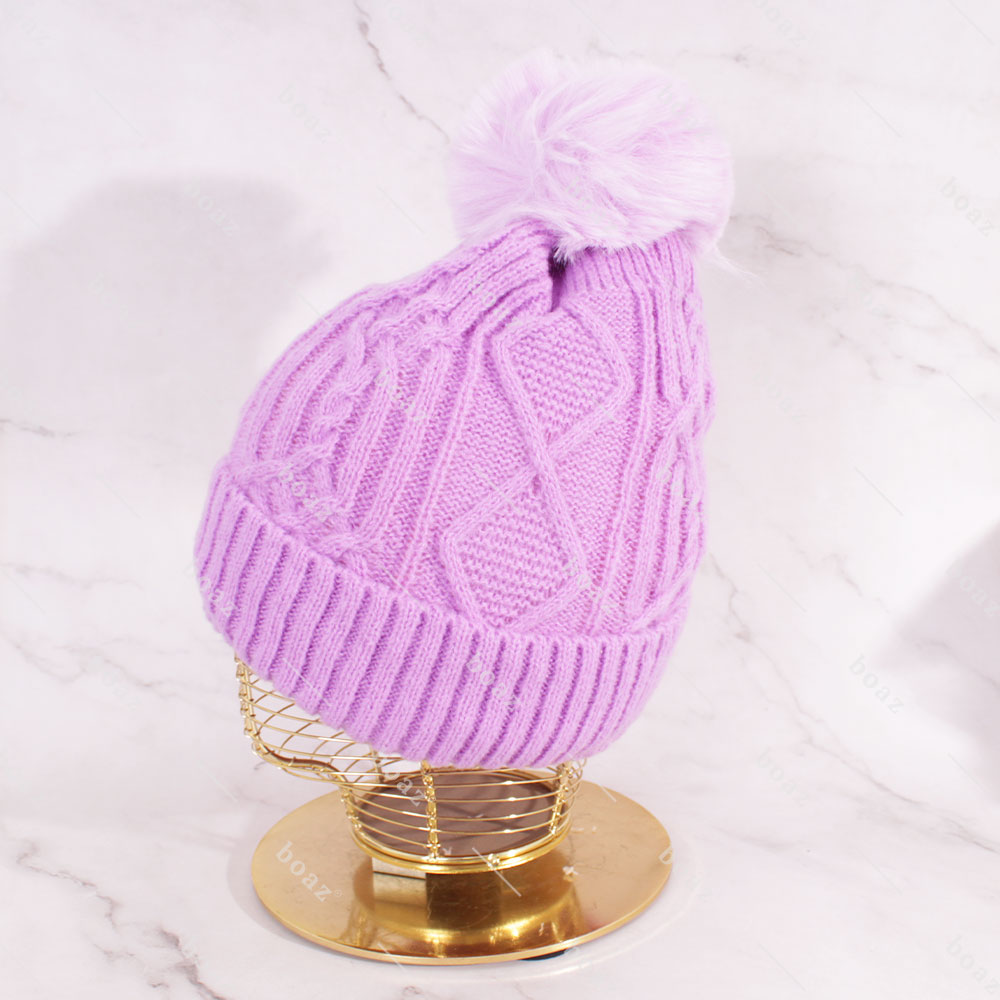 GORRO POM POLAR LILA X1