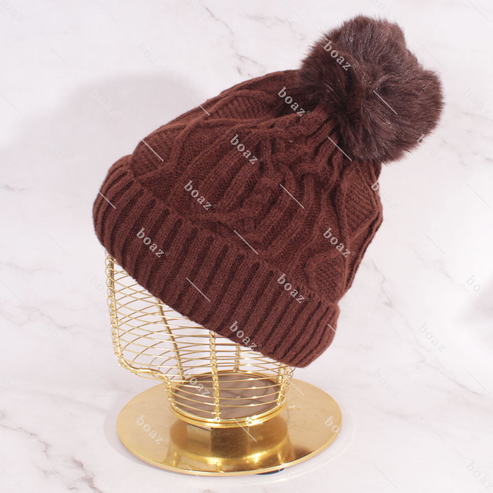 GORRO POM POLAR CAFE (unidad)