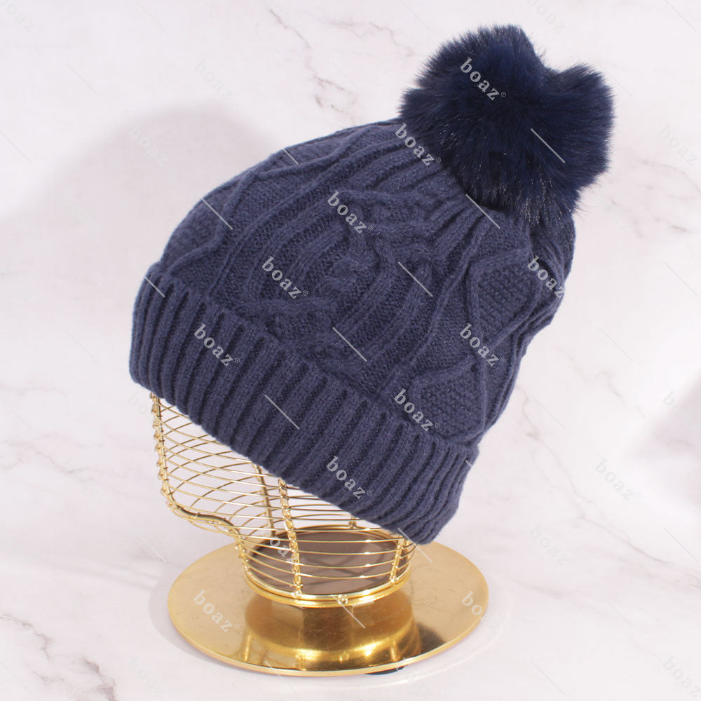 GORRO POM POLAR AZUL MARINO (unidad)