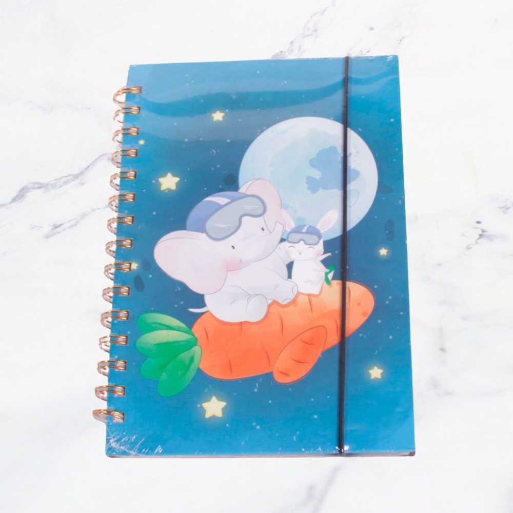 LIBRETA CON LIGA ANIMALITOS X1