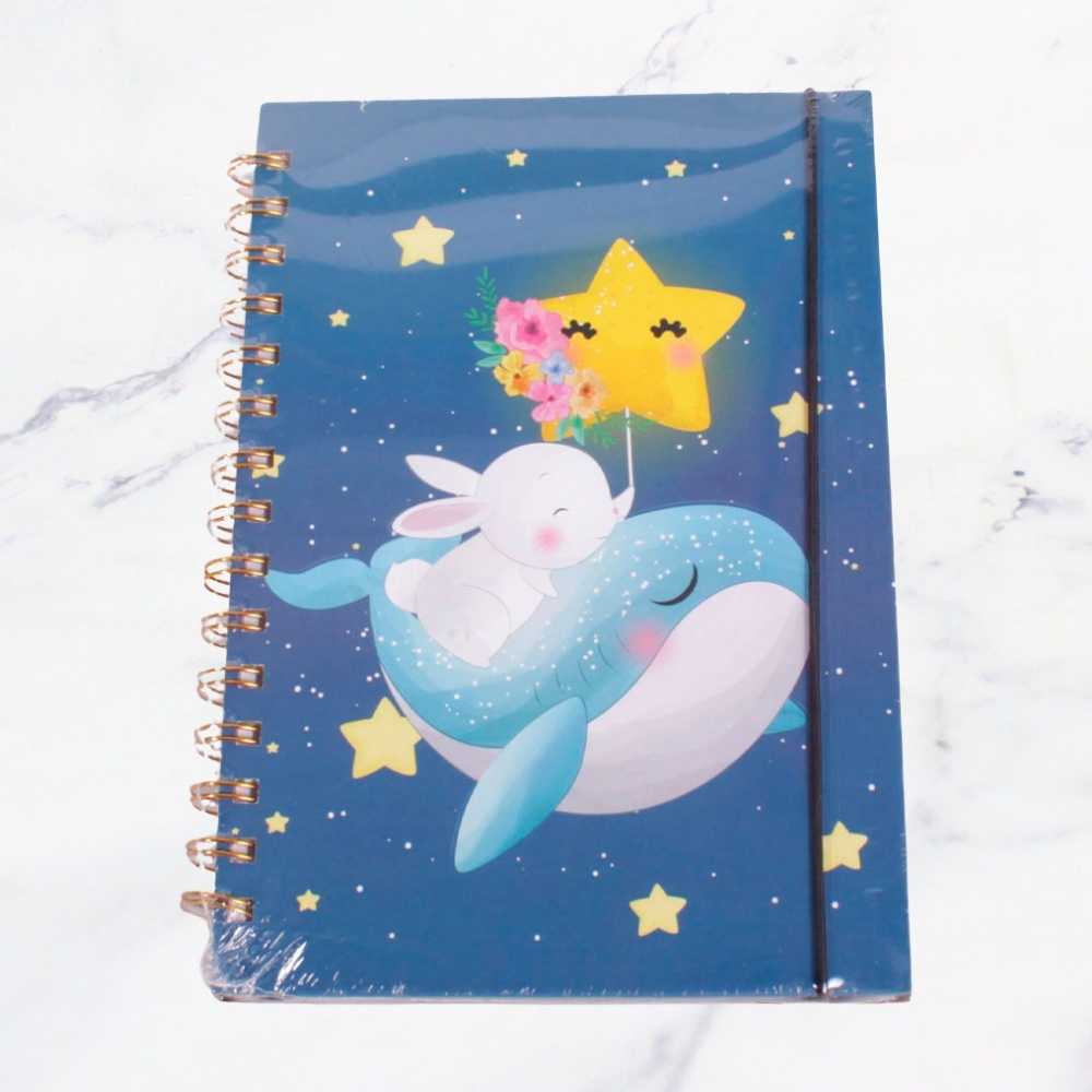LIBRETA CON LIGA ANIMALITOS X1