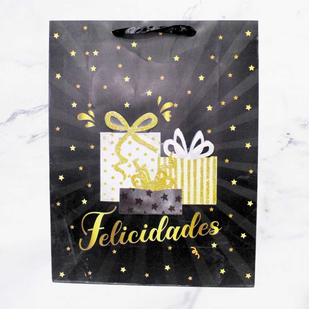 BOLSA REGALO FELICIDADES L X12