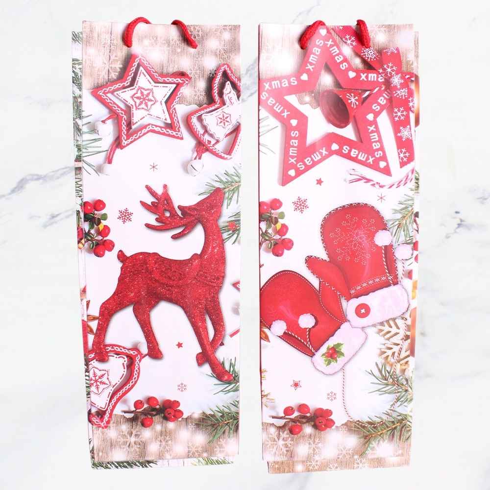 BOLSA VINO NAVIDAD X12