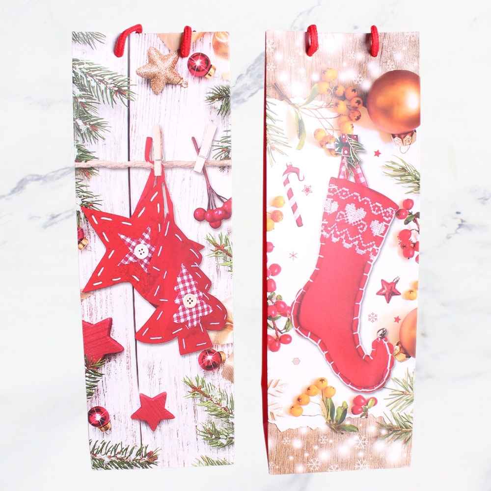 BOLSA VINO NAVIDAD X12