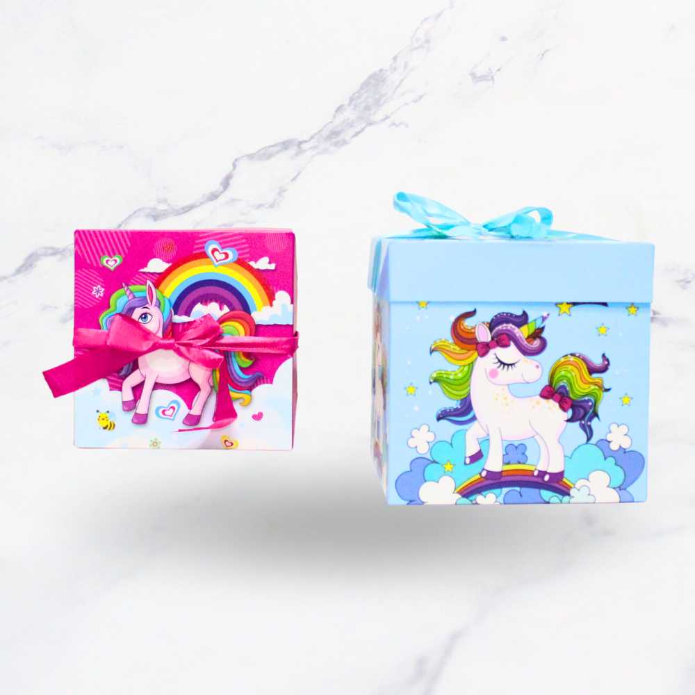CAJA DE REGALO S UNICORNIO X12
