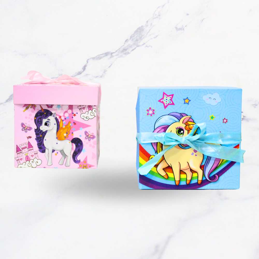 CAJA DE REGALO S UNICORNIO X12