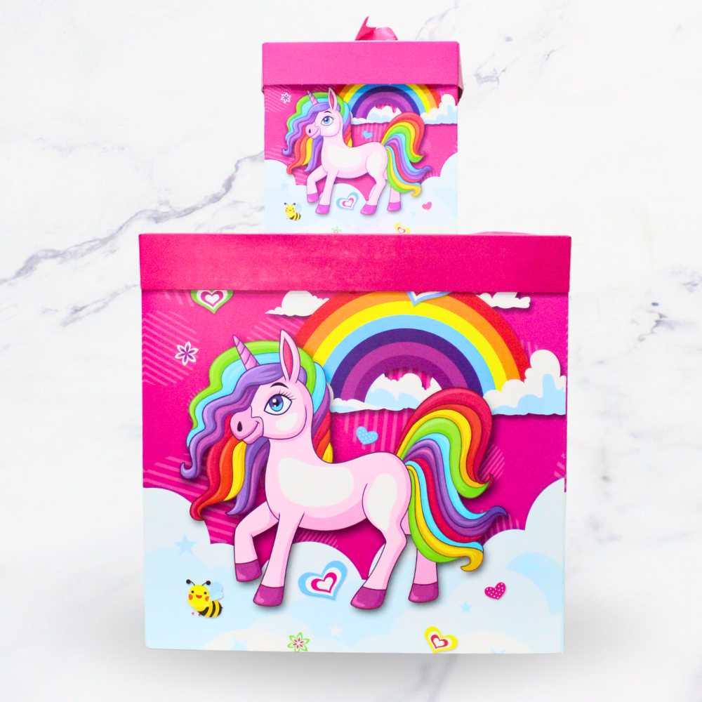 CAJA DE REGALO S UNICORNIO X12