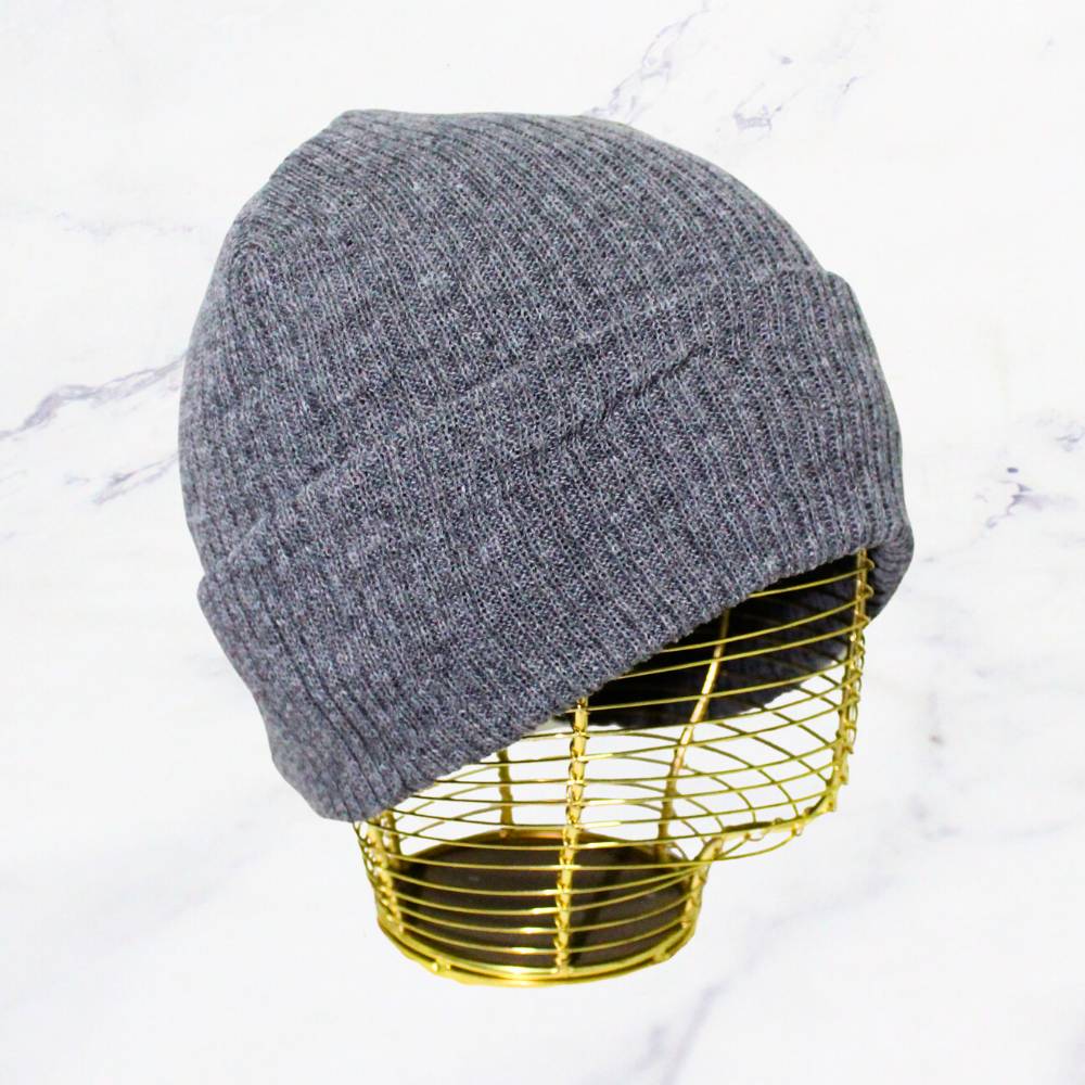 GORRO LANA LINEAS GRIS X1