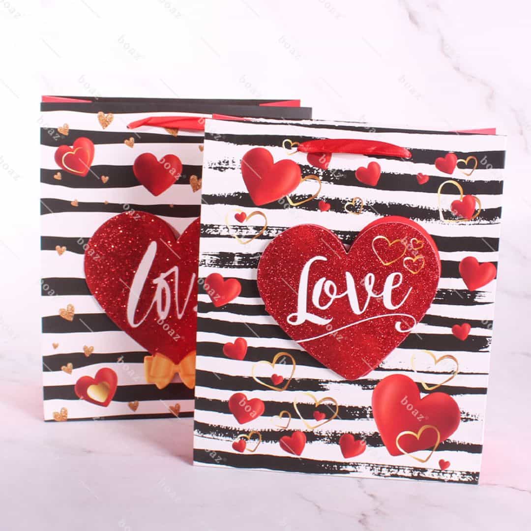 BOLSA REGALO LOVE NEGRA M X12