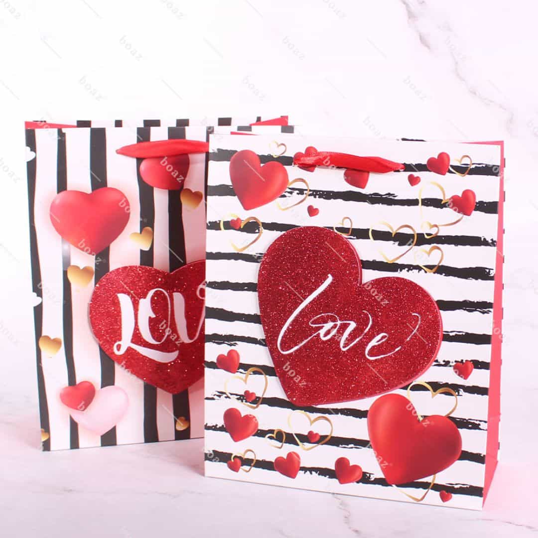 BOLSA REGALO LOVE NEGRA M X12