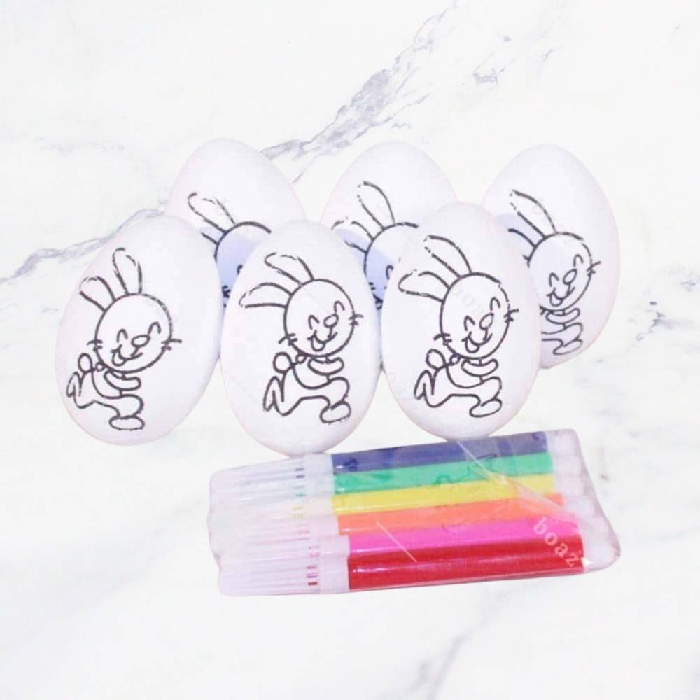 SET HUEVOS DIBUJO COLOREAR X6