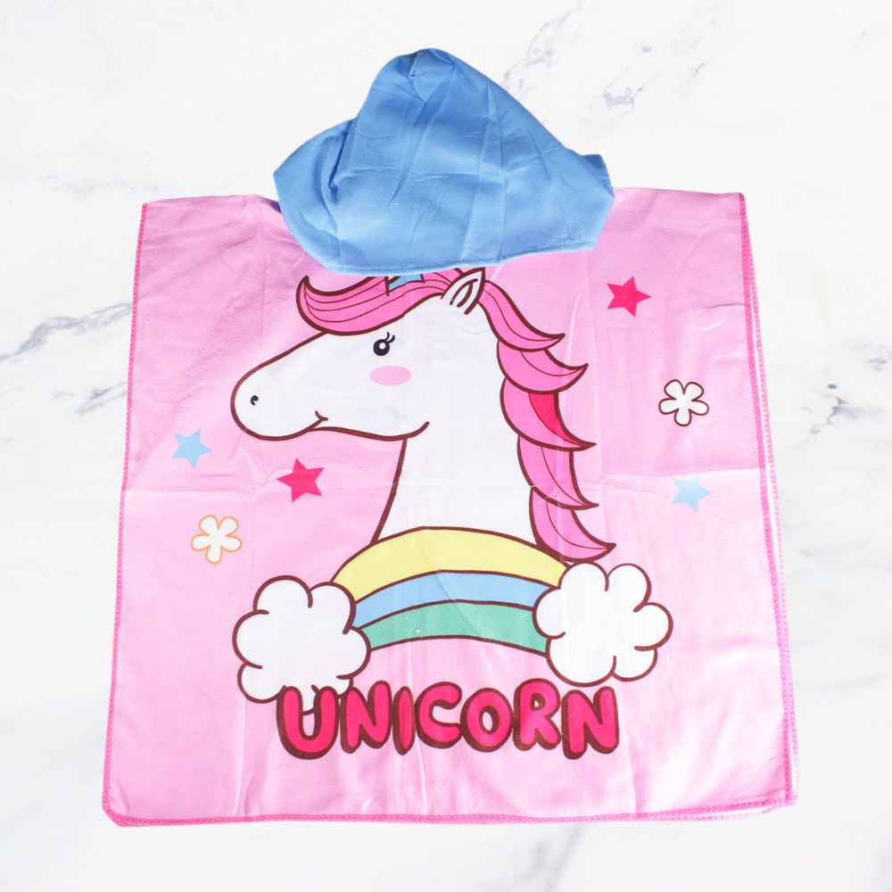 TOALLA ROSA CAPU UNICORNIO X1