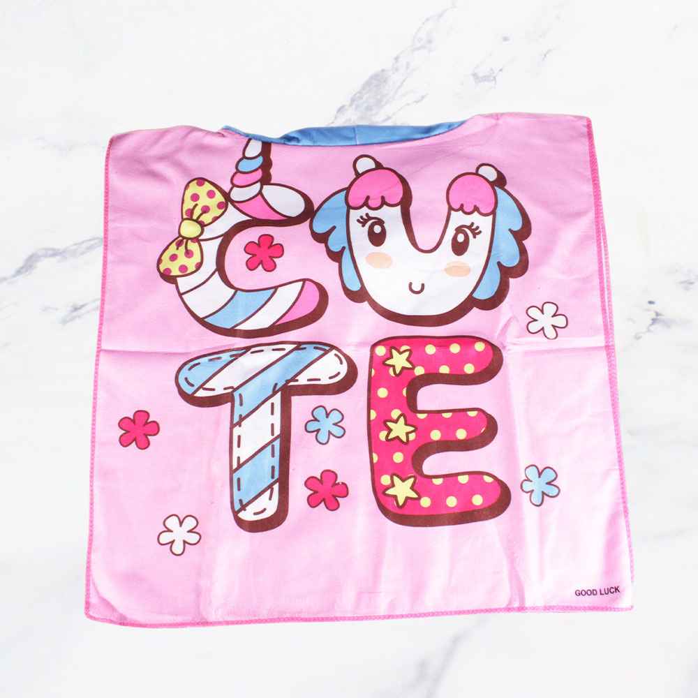TOALLA ROSA CAPU UNICORNIO X1