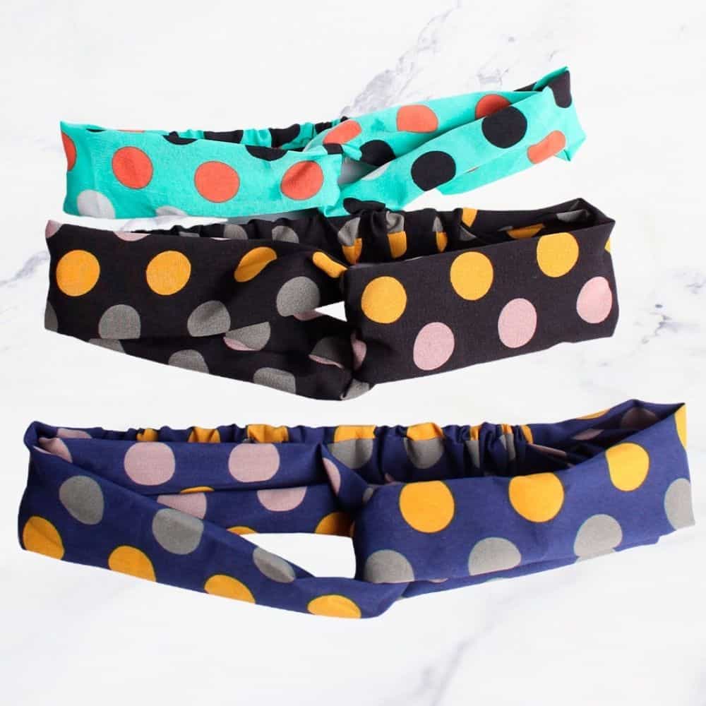 cintillo turbante puntos x12