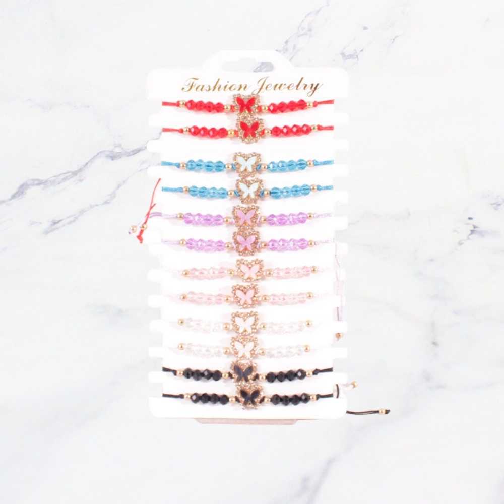 PULSERA PIEDRA MARIPOSA X12