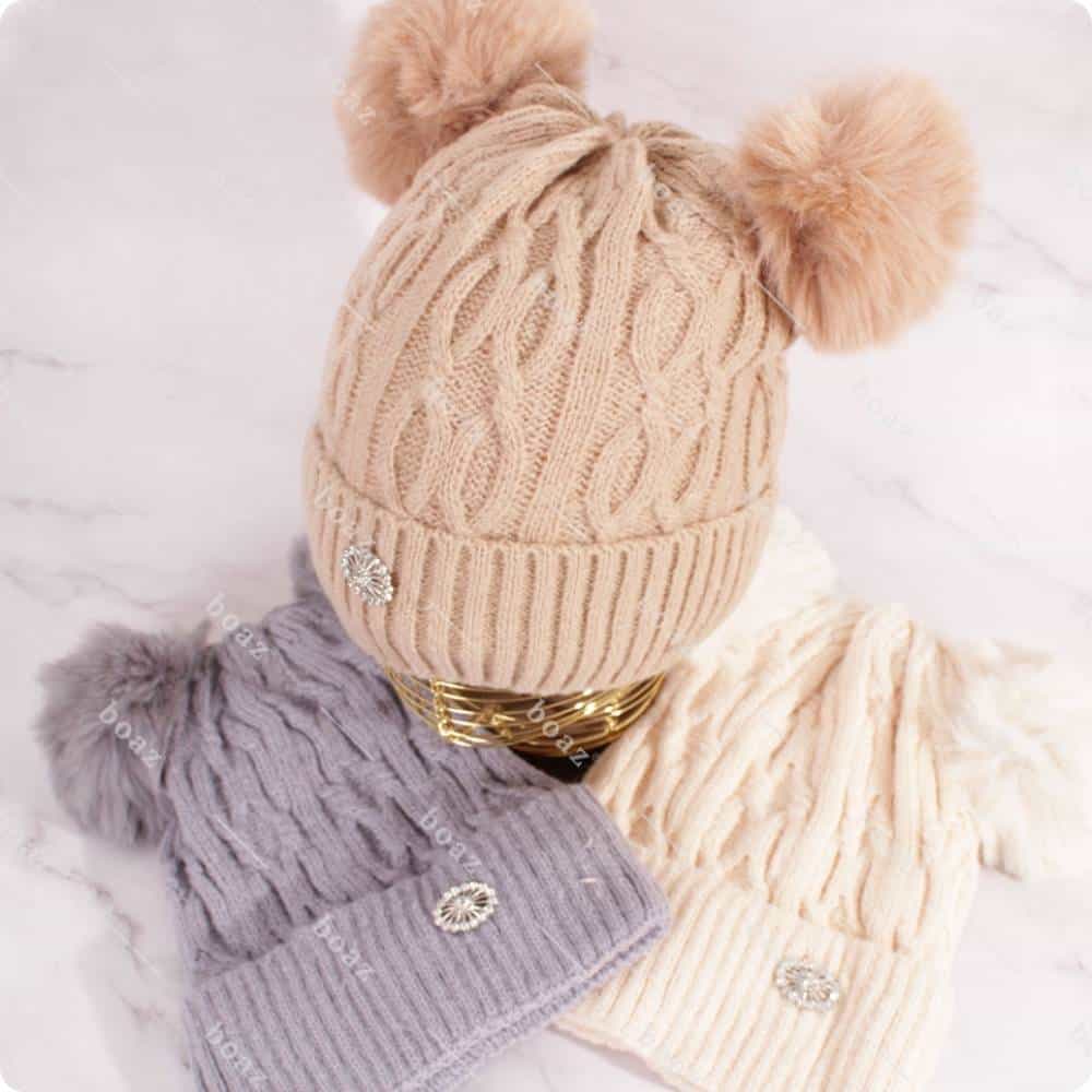 Gorro doble pompon