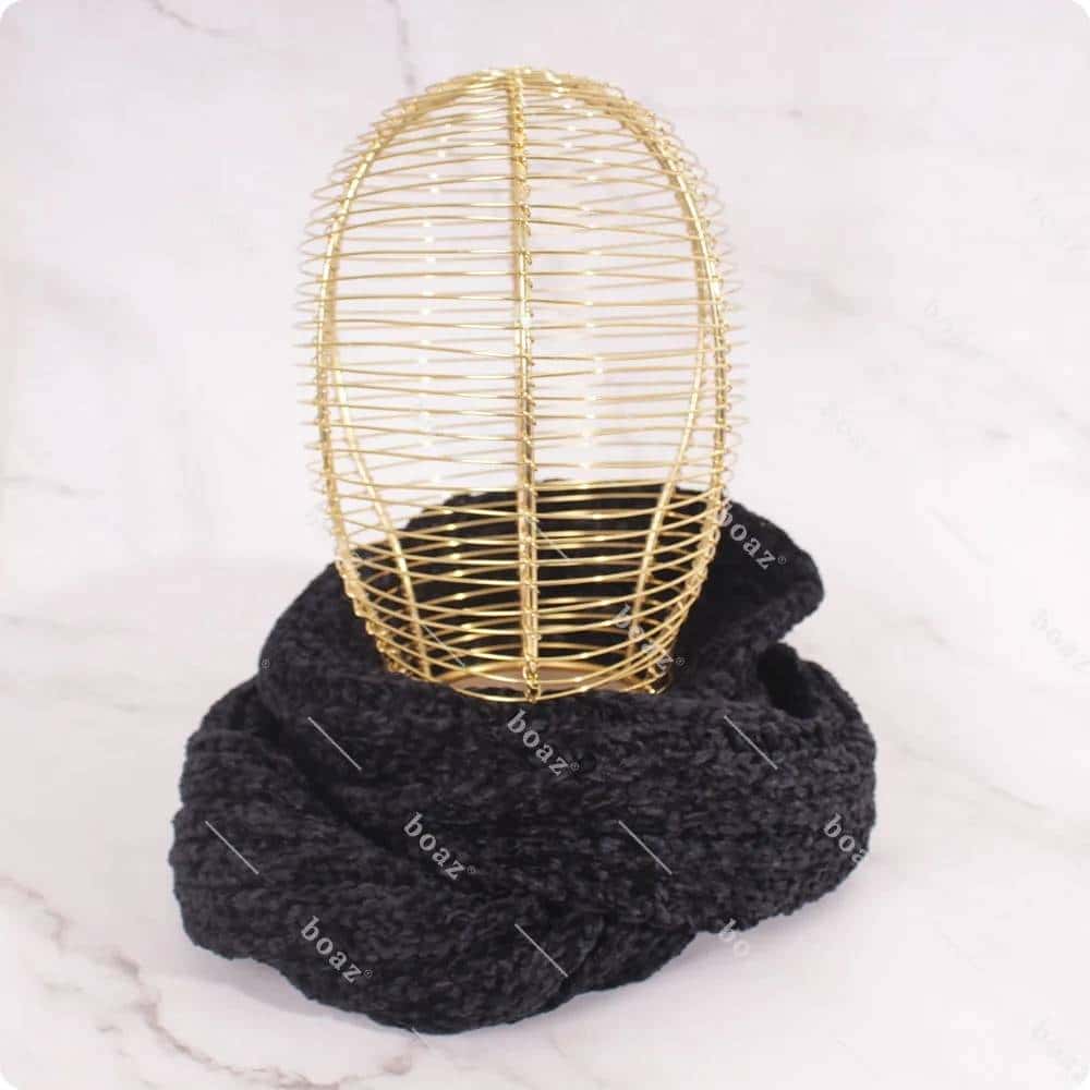 Cuello chenilla negro