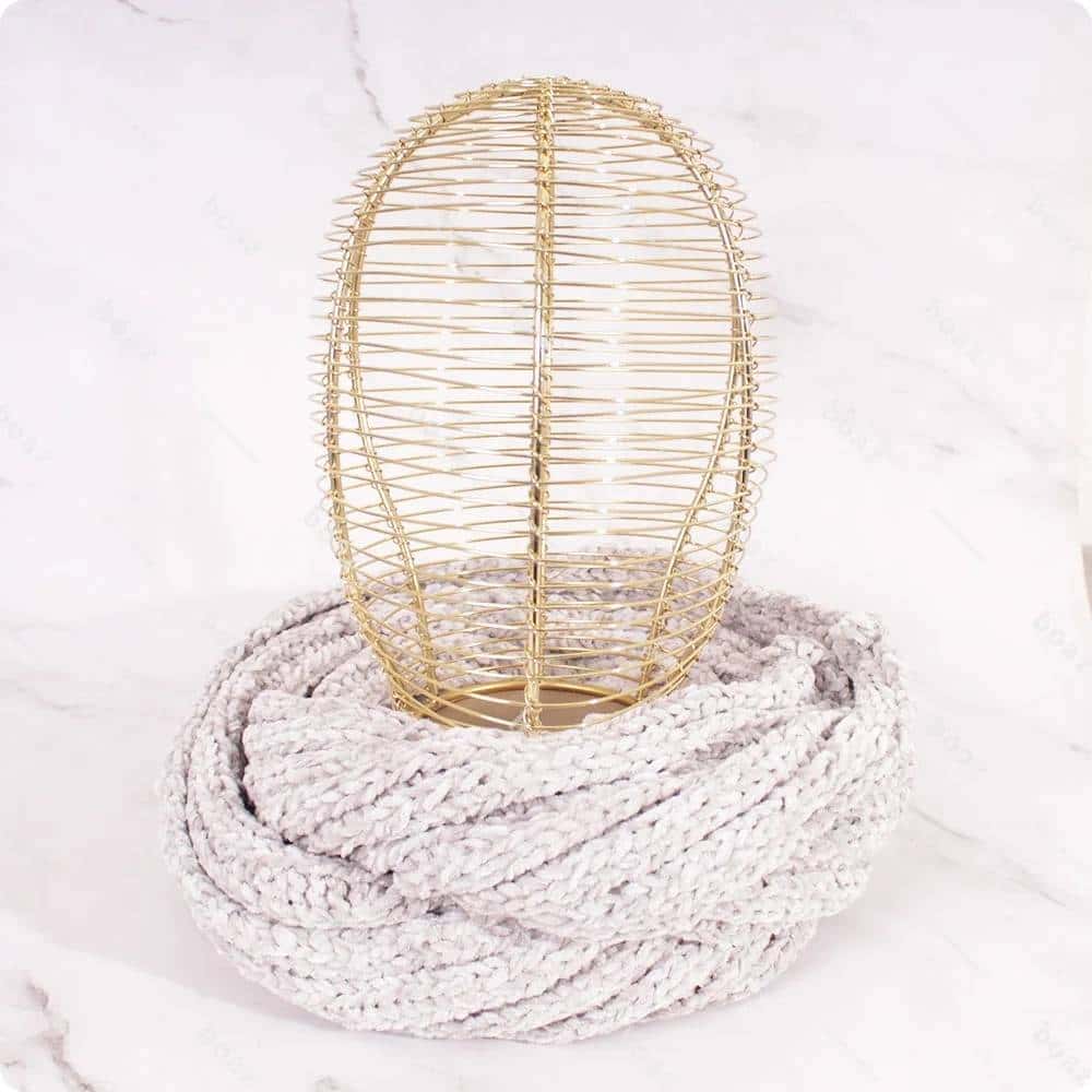 Cuello chenilla gris