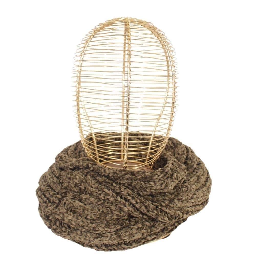 Cuello chenilla verde musgo