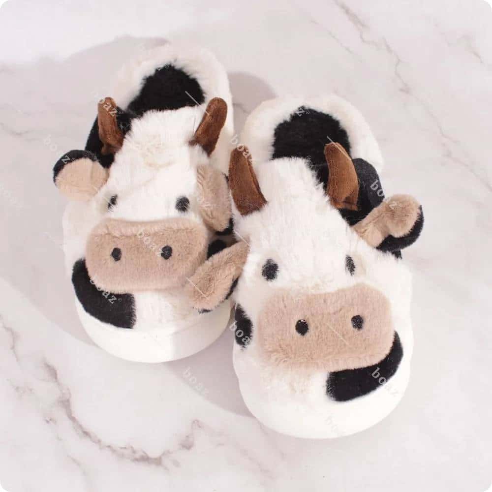 Pantufla vaca negra