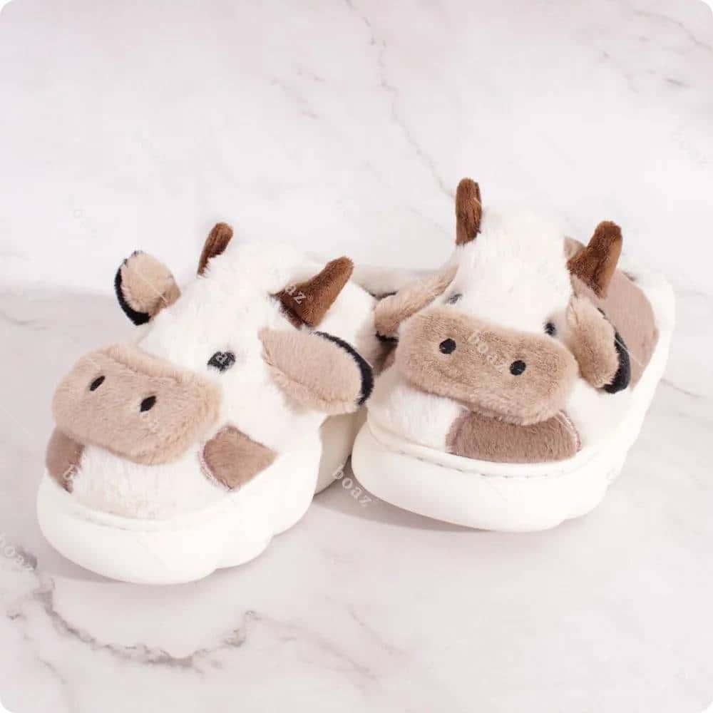Pantufla vaca cafe