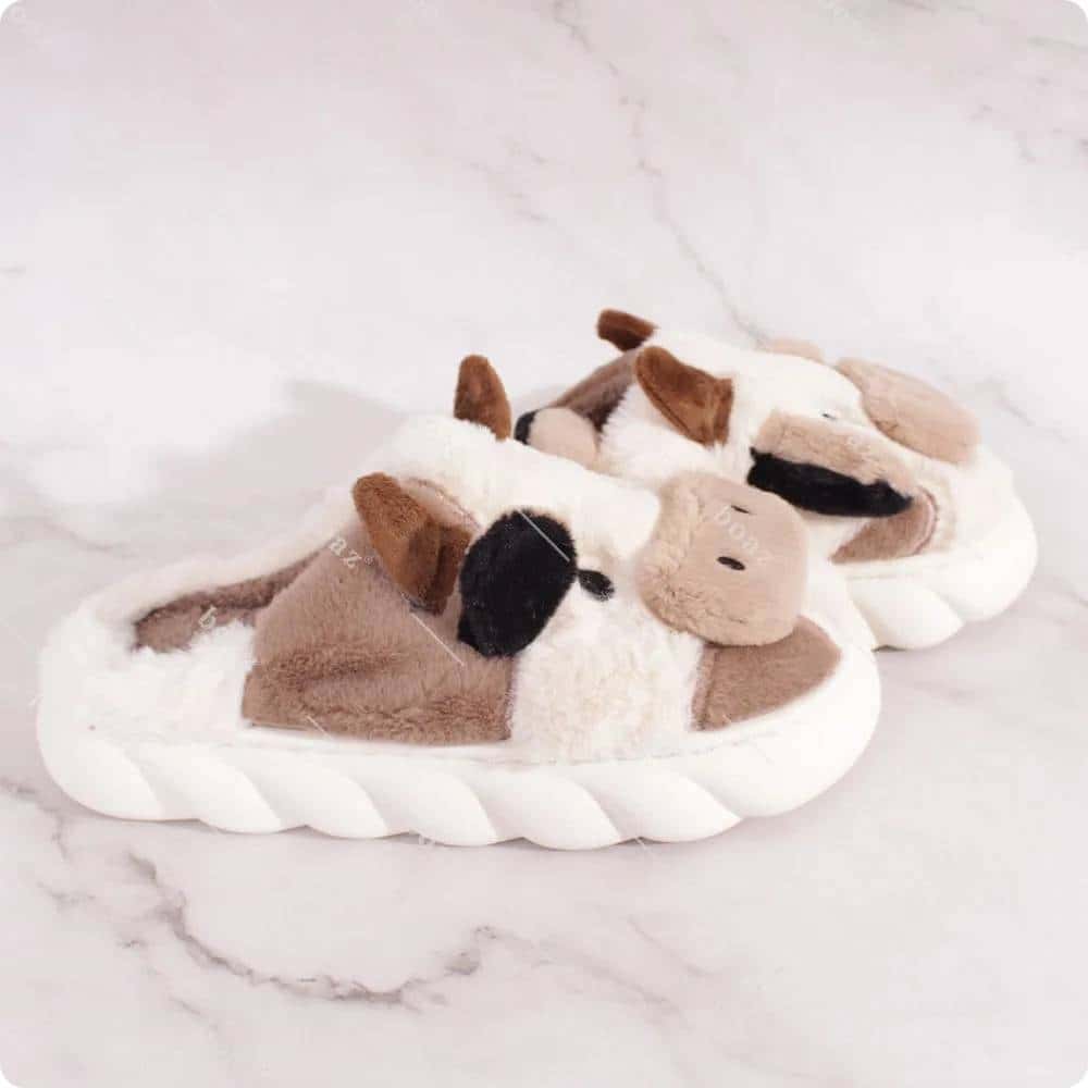 Pantufla vaca cafe