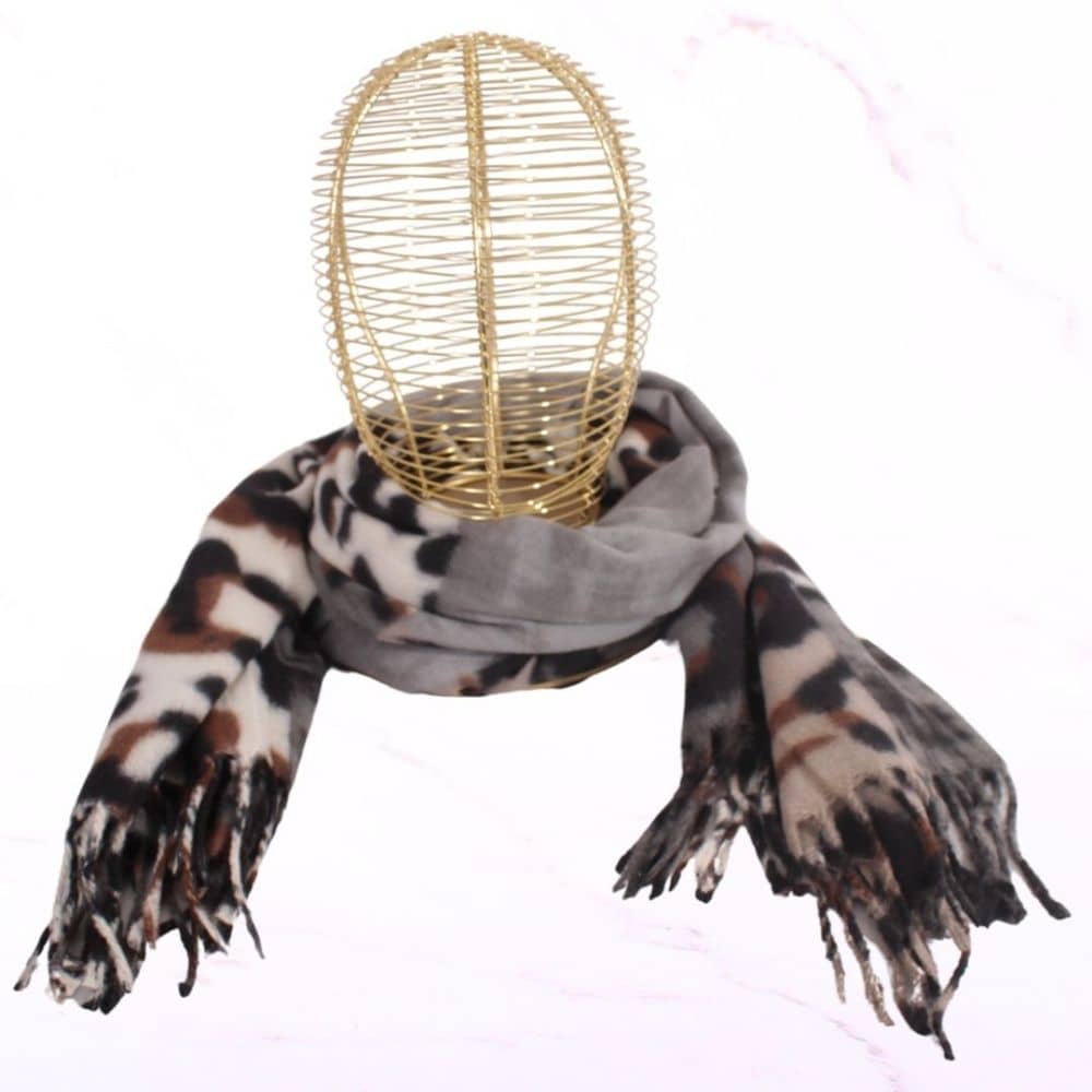 Bufanda animal print negro x1