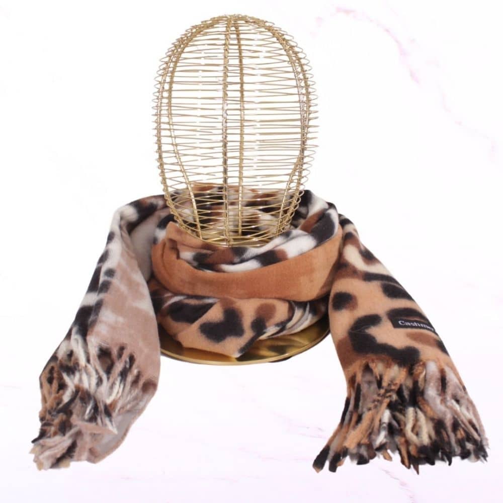 Bufanda animal print cafe x1