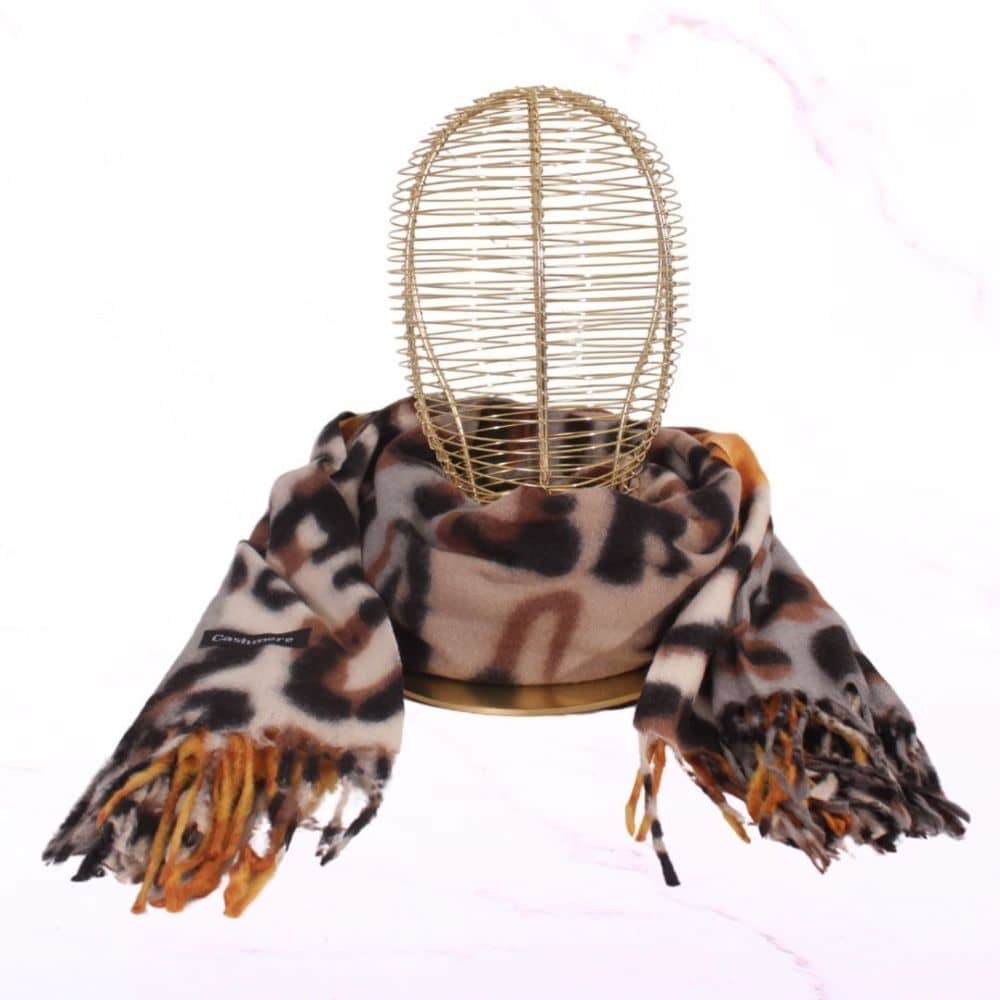 Bufanda animal print mostaza x1