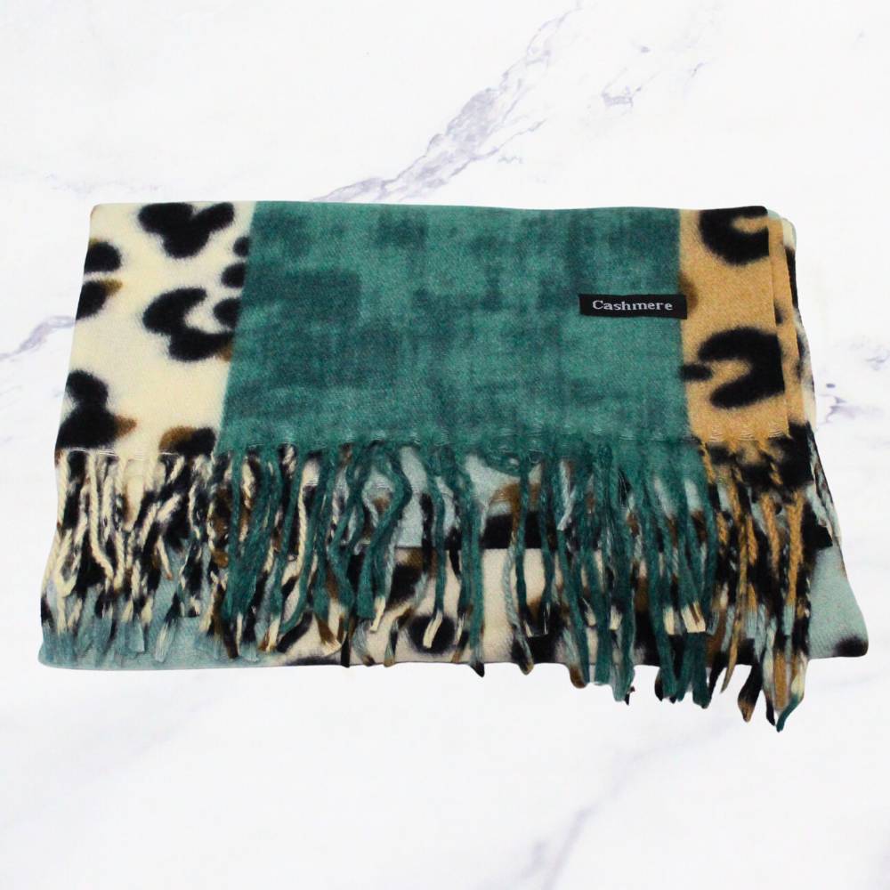 Bufanda animal print azul x1