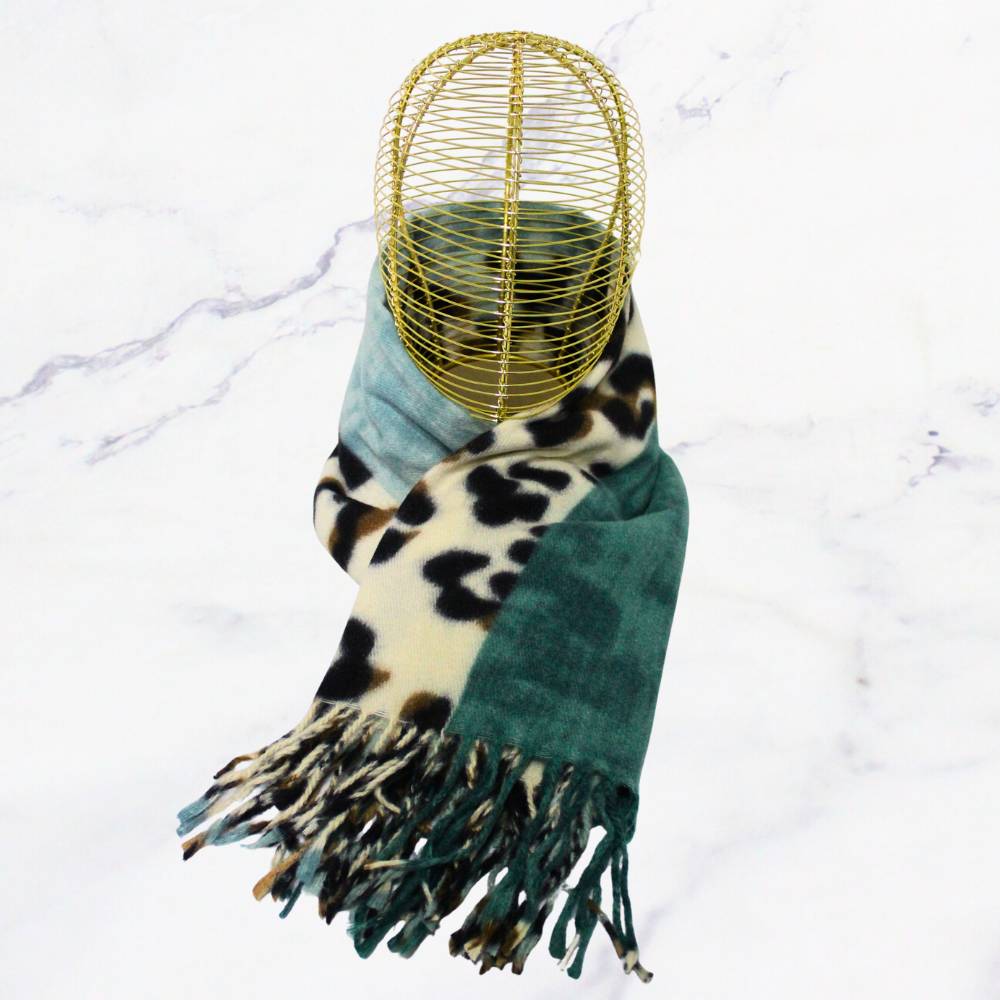 Bufanda animal print azul x1