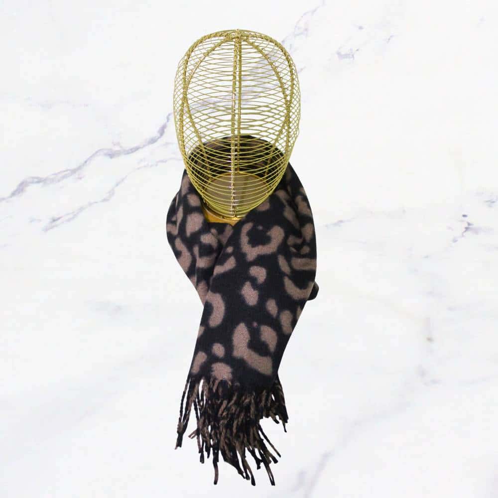 CASHMERE LEOPARDO NEGRO CAFE X1