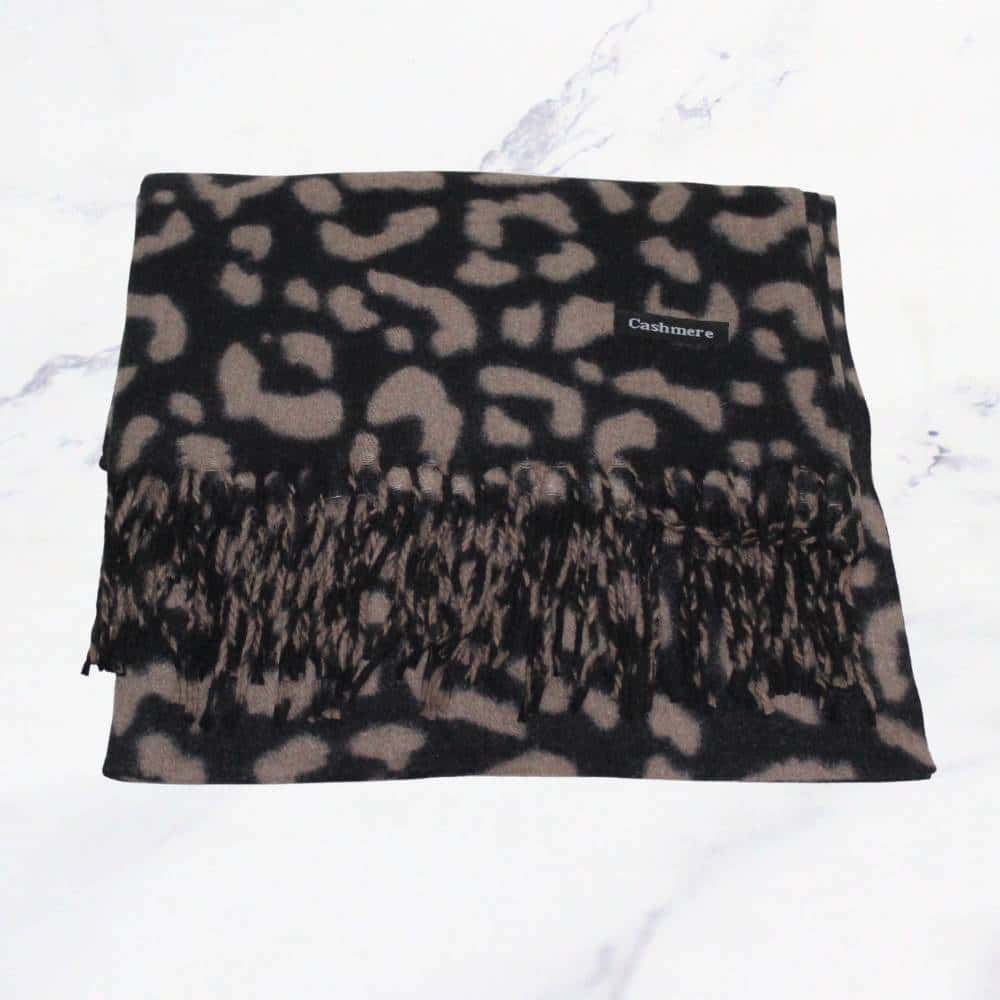 CASHMERE LEOPARDO NEGRO CAFE X1