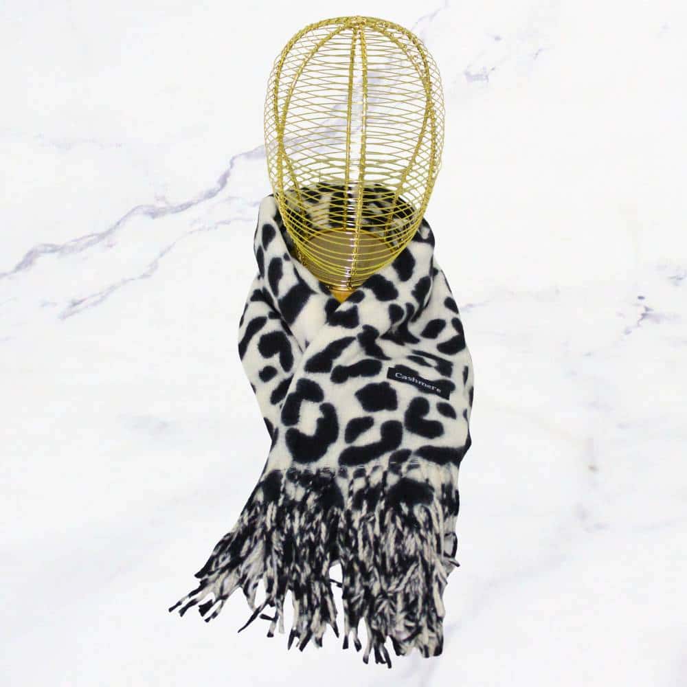 CASHMERE LEOPARDO BLANCO NEGRO X1