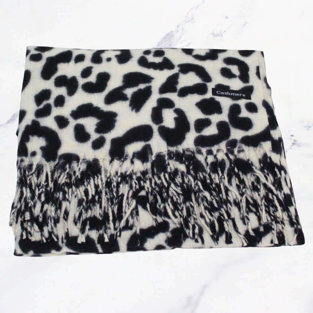 CASHMERE LEOPARDO BLANCO NEGRO X1