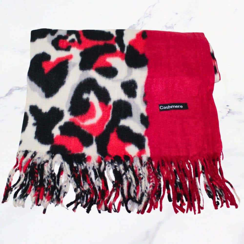 Cashmere animal print rojo x1