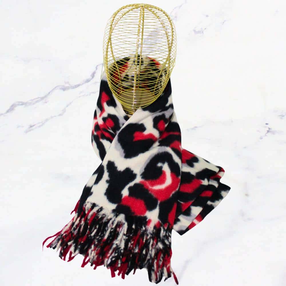 Cashmere animal print rojo x1