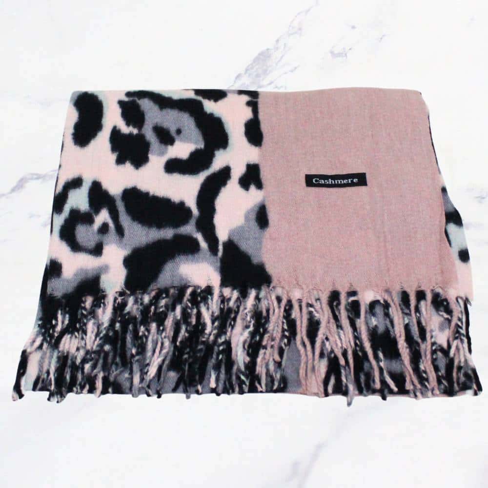 Cashmere animal print rosa x1
