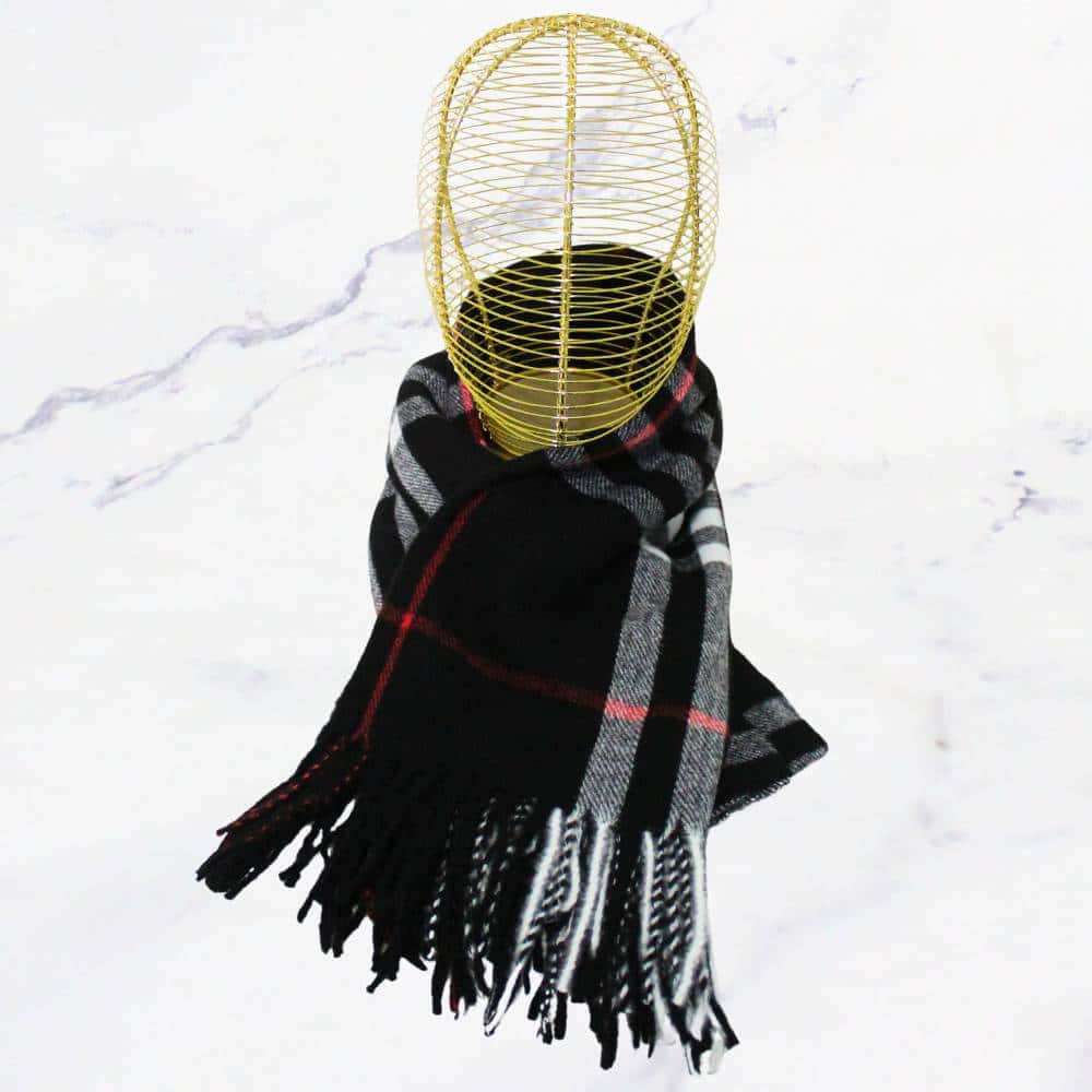 Cashmere lineas negro x1