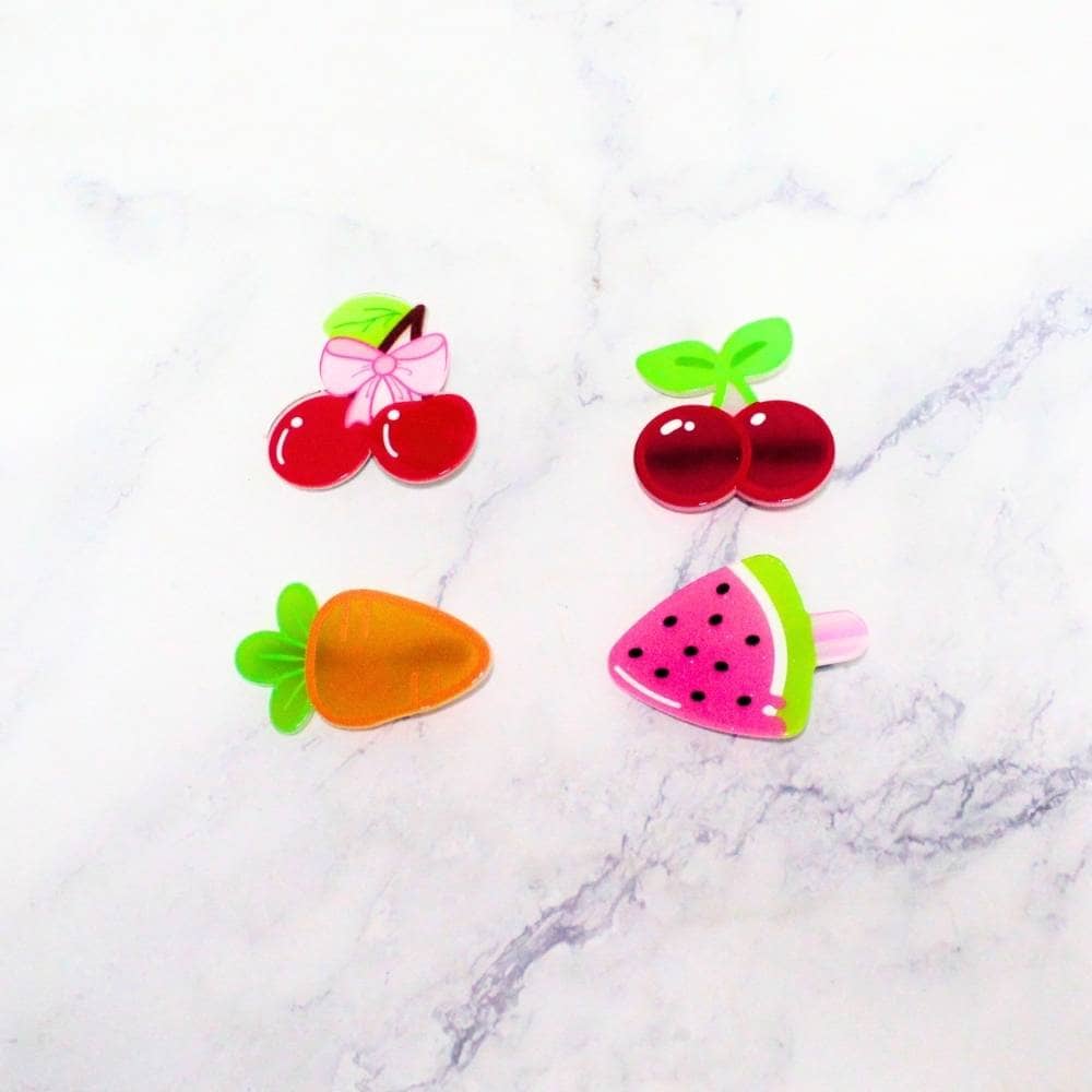 PINCHE ACRILICO FRUTAS X12