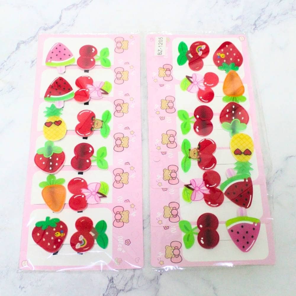 PINCHE ACRILICO FRUTAS X12