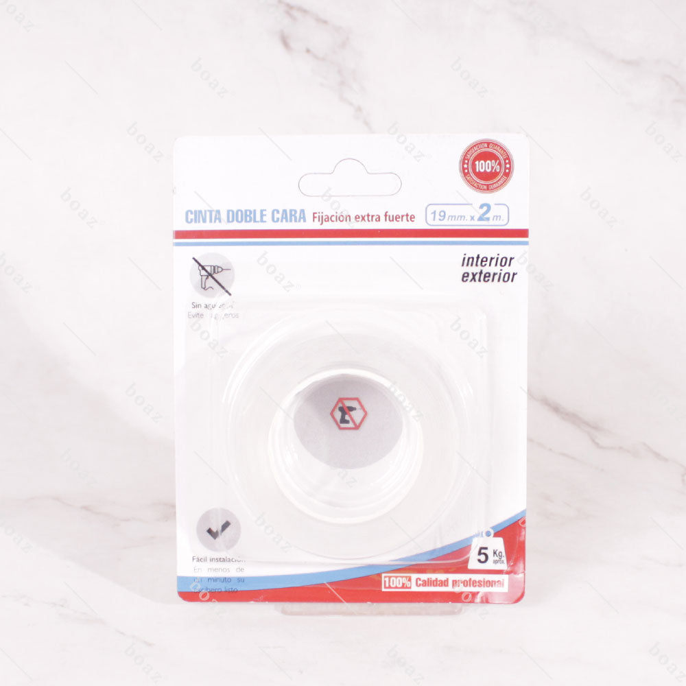 CINTA DOBLE CARA 1.9CM X 2MTS (unidad)
