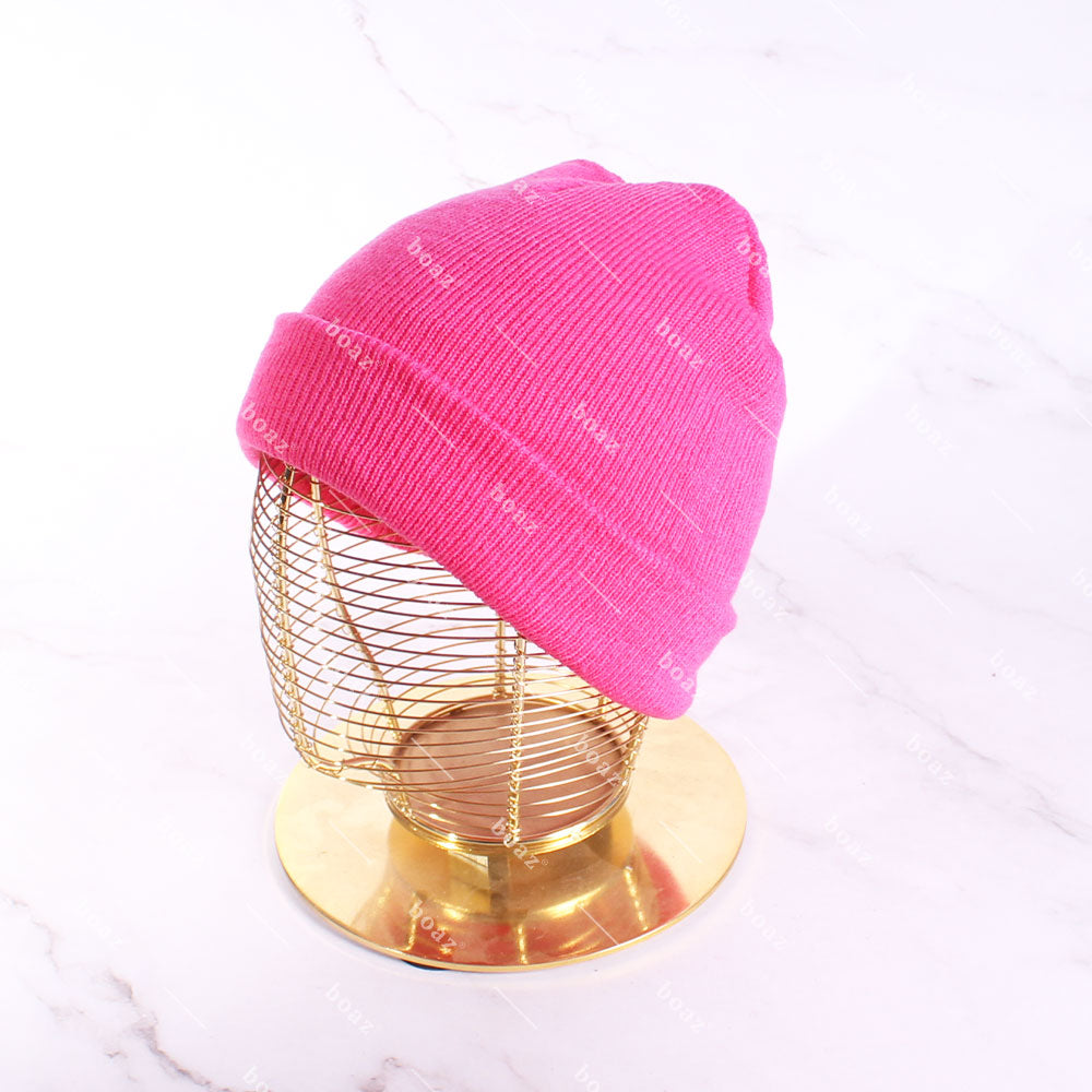 GORRO LANA CLASICO ROSADO X1