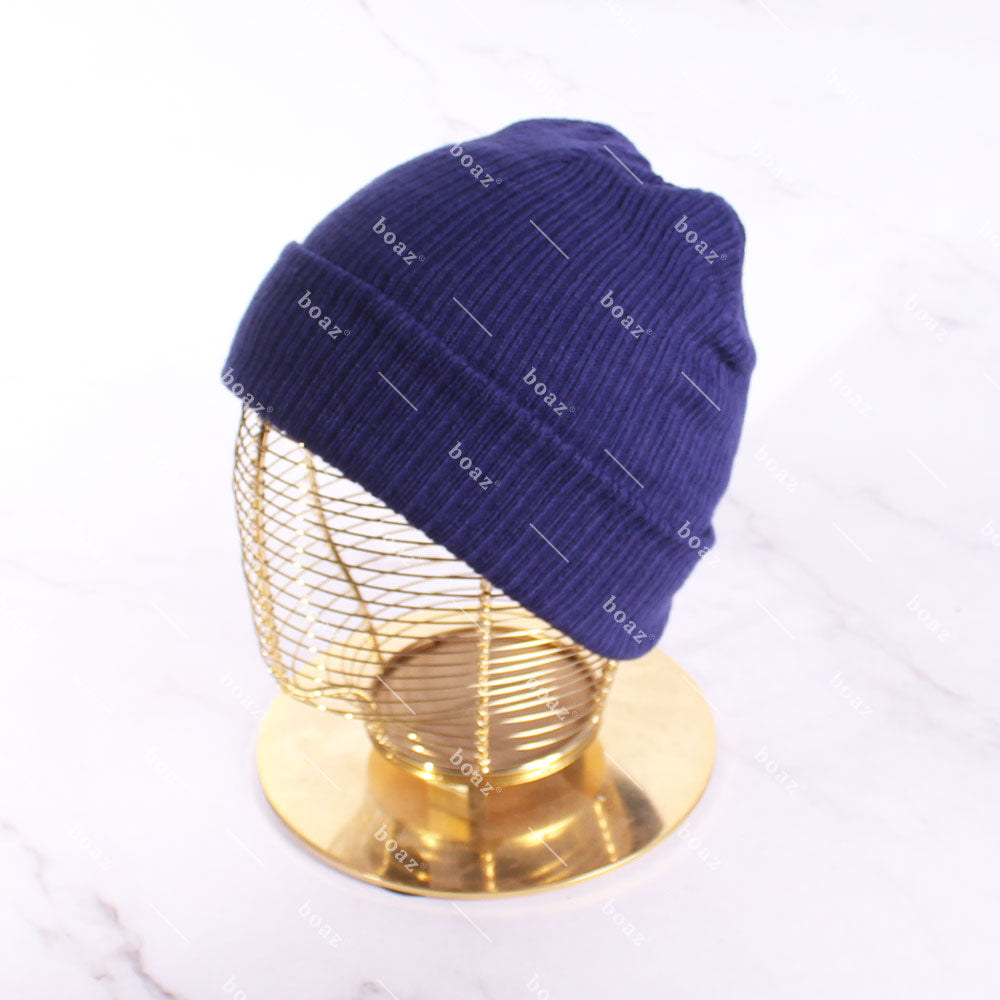 GORRO LANA LINEAS AZUL MAR X1
