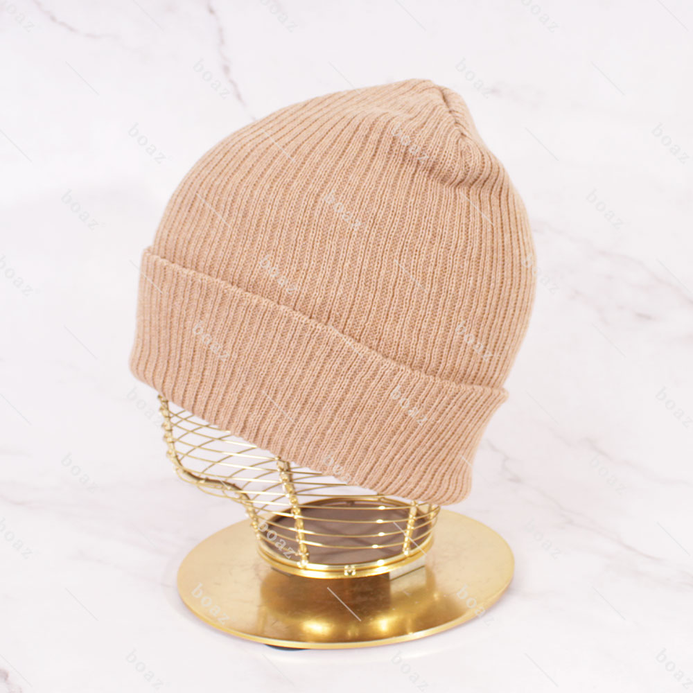 GORRO LANA LINEAS BEIGE (unidad)