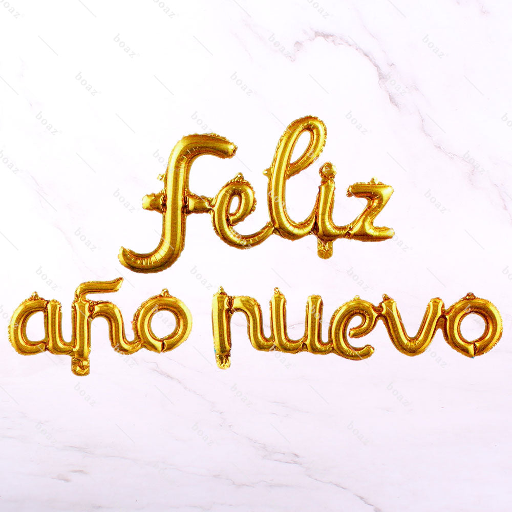 GLOBO FELIZ AÑO DORADO (unidad)
