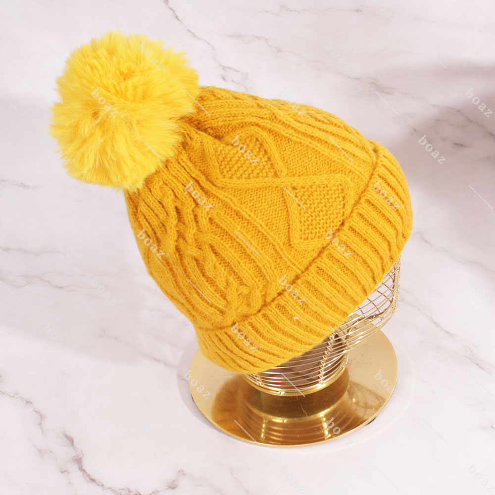 GORRO POM POLAR MOSTAZA X1