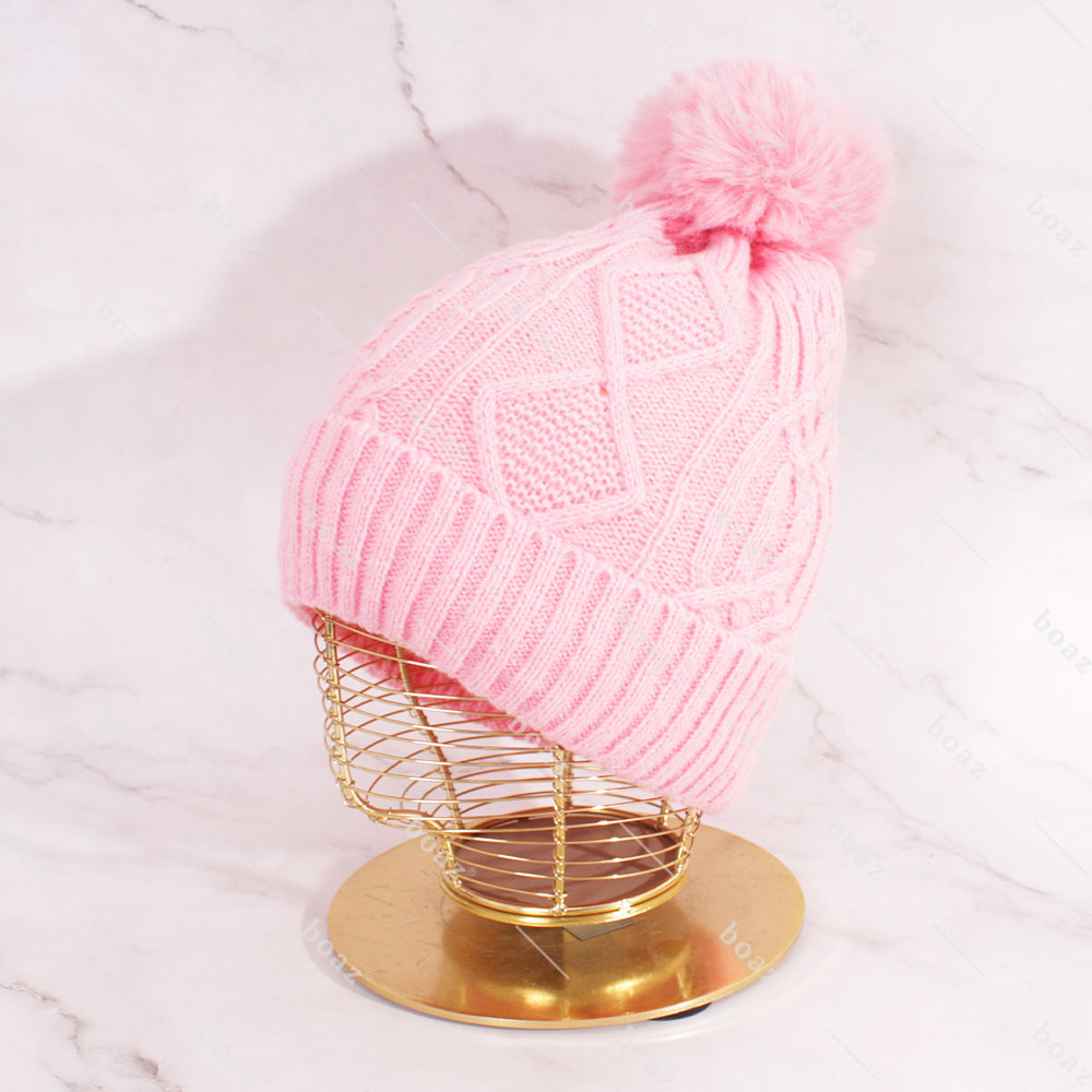 GORRO POM POLAR ROSADO X1