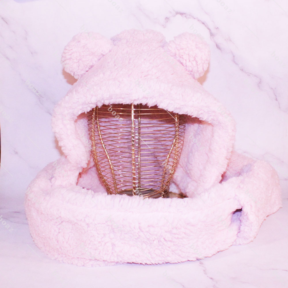 SET GORRO/CUELLO/GUANTES OSO ROSA (unidad)