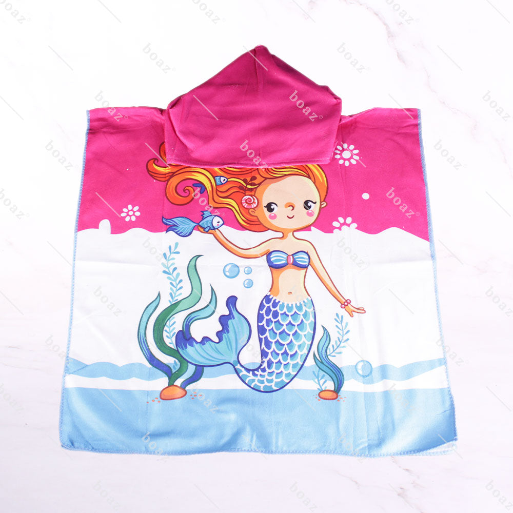 TOALLA BLANCA CAPUCHA SIRENA X1
